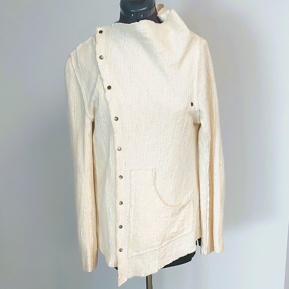 Hunt  & Gather Snap Front Asymmetrical Cardigan Sweater - Size S/M - Picture 1 of 8